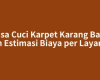Jasa Cuci Karpet Karang Baru dan Estimasi Biaya per Layanan