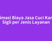 Estimasi Biaya Jasa Cuci Karpet Sigli per Jenis Layanan