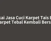 Pakai Jasa Cuci Karpet Tais Biar Karpet Tebal Kembali Bersih